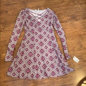 soft purple dress with flowers